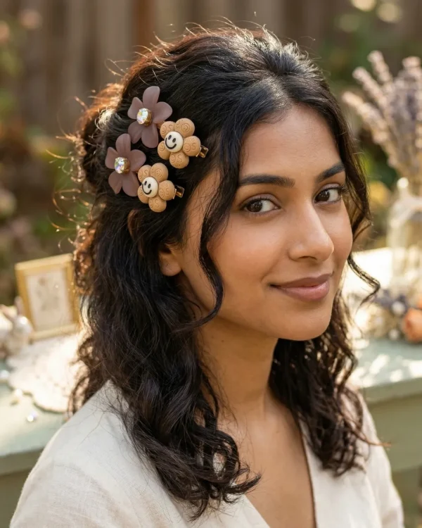 Cute hair accessories collection with multicolor bow clips, hair ribbons, hairbands and teddy bear or bunny hairbands for girls and kids from Passionate Bangladesh.