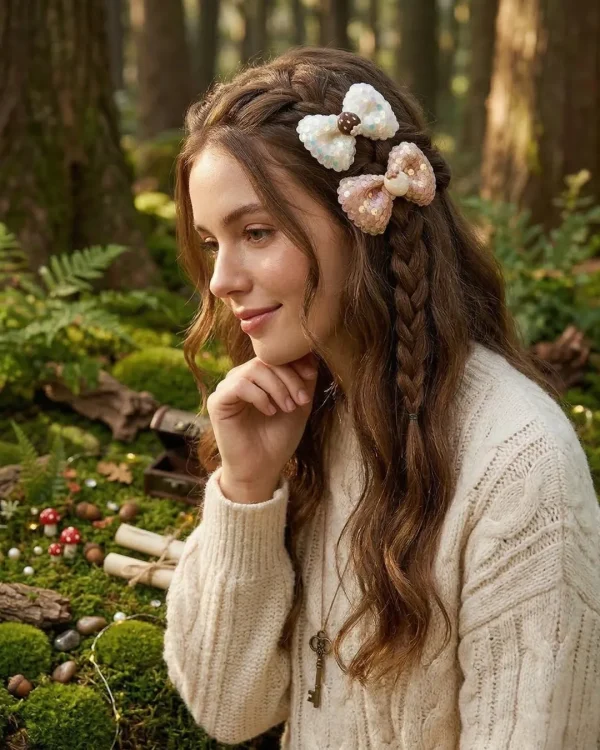 Cute hair accessories collection with multicolor bow clips, hair ribbons, hairbands and teddy bear or bunny hairbands for girls and kids from Passionate Bangladesh.