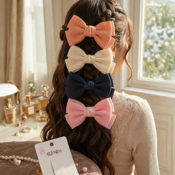 Cute hair accessories collection with multicolor bow clips, hair ribbons, hairbands and teddy bear or bunny hairbands for girls and kids from Passionate Bangladesh.