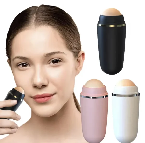 face oil absorbing roller skincare tool volcanic stone oil absorber washable facial oil removing care skin makeup tool.
