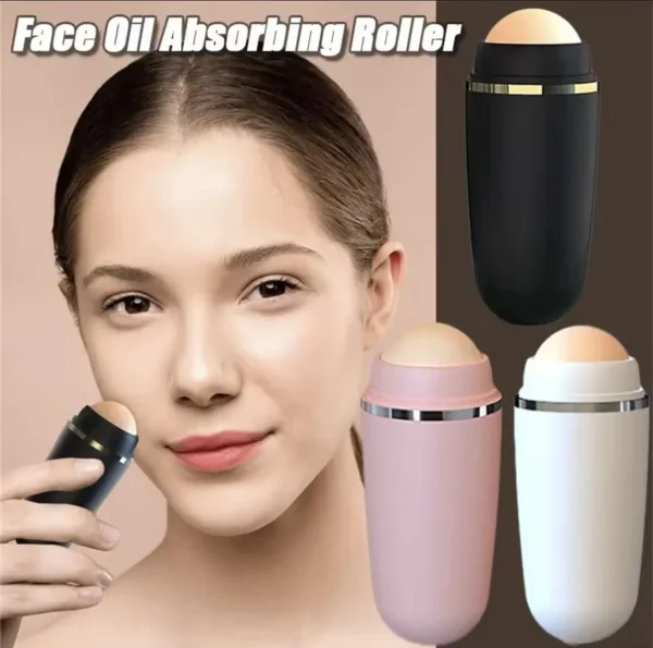 face oil absorbing roller skincare tool volcanic stone oil absorber washable facial oil removing care skin makeup tool.