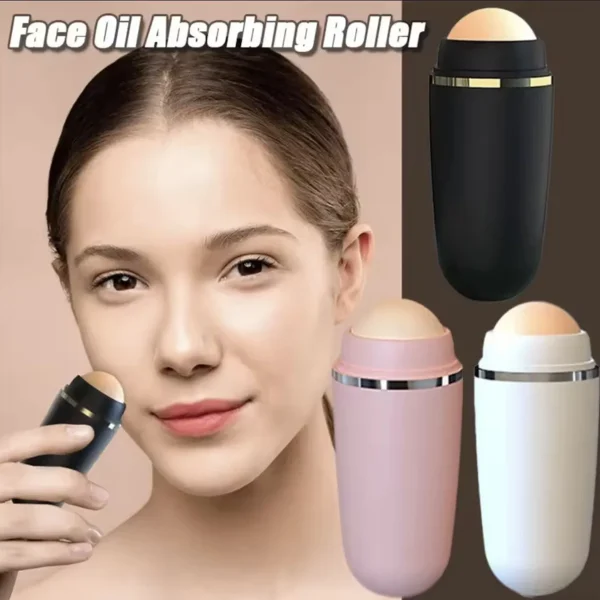 face oil absorbing roller skincare tool volcanic stone oil absorber washable facial oil removing care skin makeup tool.