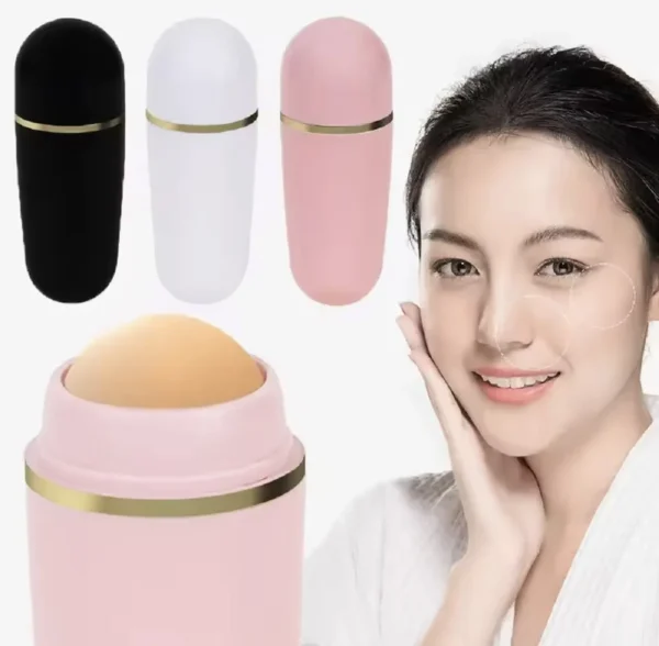face oil absorbing roller skincare tool volcanic stone oil absorber washable facial oil removing care skin makeup tool.