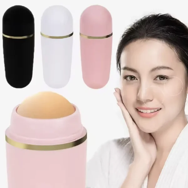 face oil absorbing roller skincare tool volcanic stone oil absorber washable facial oil removing care skin makeup tool.