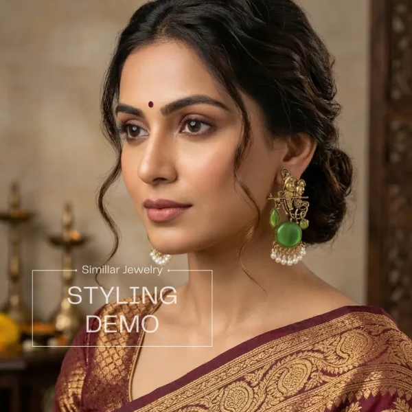 Colorful Indian jhumka earrings from Passionate Bangladesh, featuring silver-tone oxidized jhumkas with red, yellow, green and many more colors for women and girls.