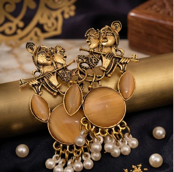 Colorful Indian jhumka earrings from Passionate Bangladesh, featuring silver-tone oxidized jhumkas with red, yellow, green and many more colors for women and girls.