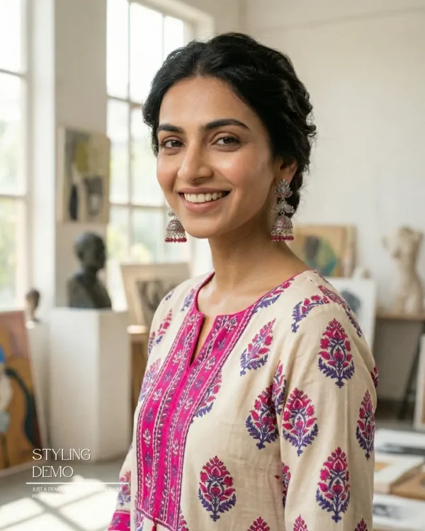 Traditional oxidized-style jhumka earrings with red, yellow and blue stones, perfect for saree, salwar and festive party looks from Passionate Bangladesh. Shop now at www.passionatebangladesh.com