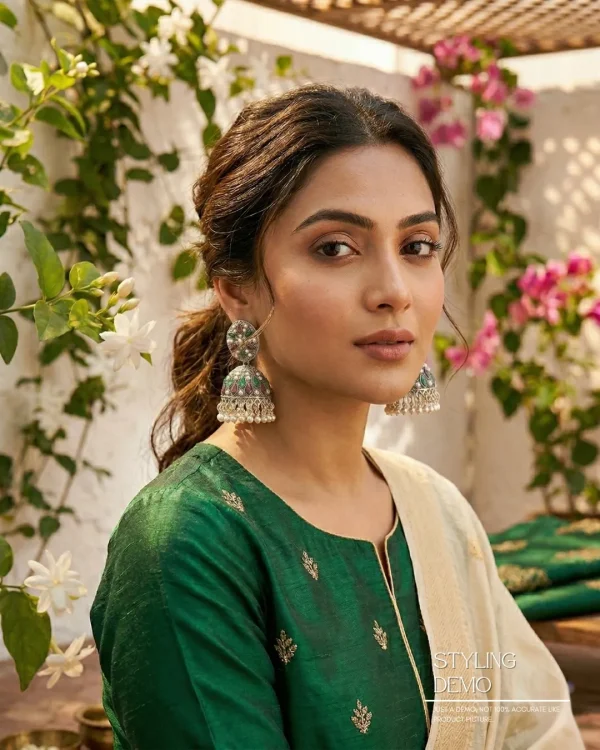 Traditional oxidized-style jhumka earrings with red, yellow and blue stones, perfect for saree, salwar and festive party looks from Passionate Bangladesh. Shop now at www.passionatebangladesh.com