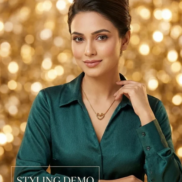 Stylish fashion layer necklace and pendants collection at Passionate Bangladesh showing different gold, silver and stoned necklace and pendants with for western and fusion outfits.