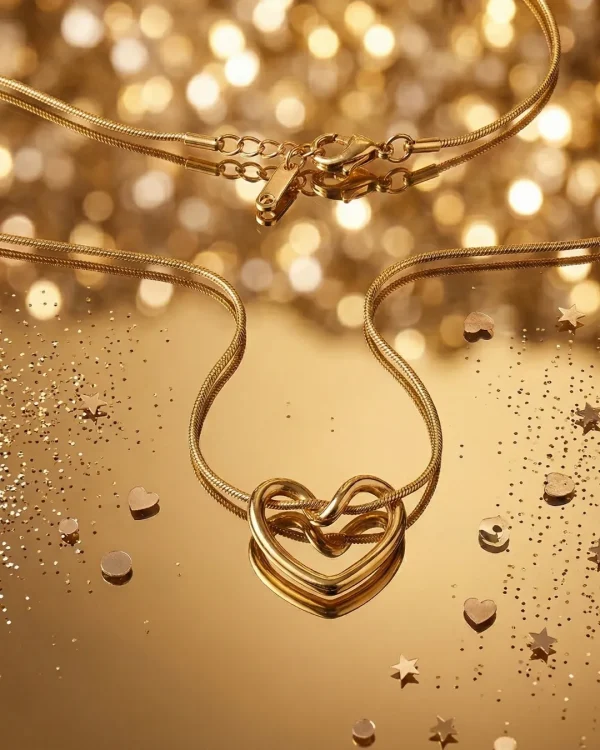 Stylish fashion layer necklace and pendants collection at Passionate Bangladesh showing different gold, silver and stoned necklace and pendants with for western and fusion outfits.