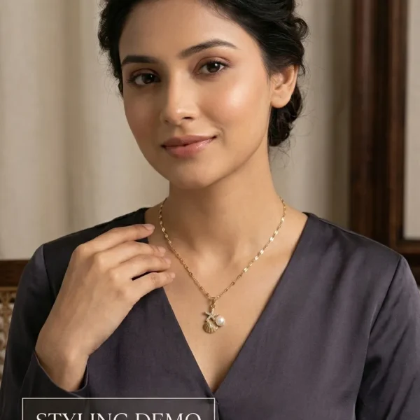 Stylish fashion layer necklace and pendants collection at Passionate Bangladesh showing different gold, silver and stoned necklace and pendants with for western and fusion outfits.