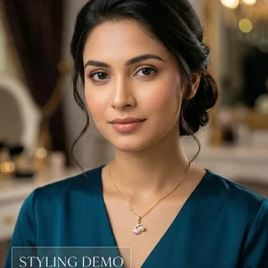 Stylish fashion layer necklace and pendants collection at Passionate Bangladesh showing different gold, silver and stoned necklace and pendants with for western and fusion outfits.