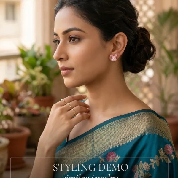 Budget‑friendly stud earring set from Passionate Bangladesh with multiple colorful everyday designs, attractive small studs neatly designed for Passionate girls only. Wearable by Kids too.