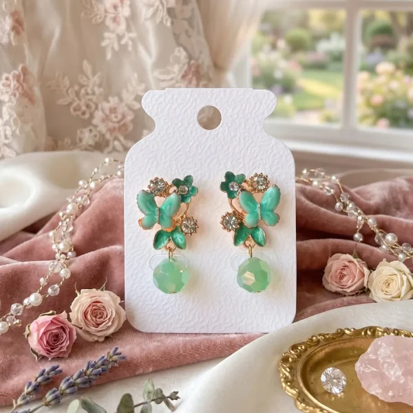 Elegant drop earrings from Passionate Bangladesh, lightweight dangle design for women and girls, perfect for parties and special occasions. Try our different designs like butterfly earrings, long chain earrings, heart shape earrings and stone earrings.