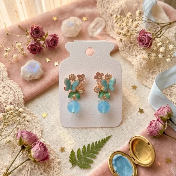 Elegant drop earrings from Passionate Bangladesh, lightweight dangle design for women and girls, perfect for parties and special occasions. Try our different designs like butterfly earrings, long chain earrings, heart shape earrings and stone earrings.