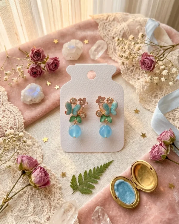Elegant drop earrings from Passionate Bangladesh, lightweight dangle design for women and girls, perfect for parties and special occasions. Try our different designs like butterfly earrings, long chain earrings, heart shape earrings and stone earrings.