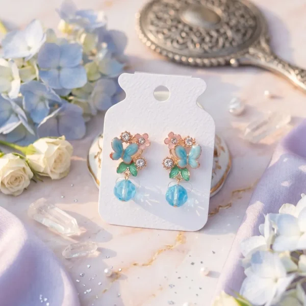 Elegant drop earrings from Passionate Bangladesh, lightweight dangle design for women and girls, perfect for parties and special occasions. Try our different designs like butterfly earrings, long chain earrings, heart shape earrings and stone earrings.