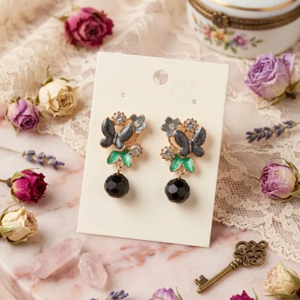 Elegant drop earrings from Passionate Bangladesh, lightweight dangle design for women and girls, perfect for parties and special occasions. Try our different designs like butterfly earrings, long chain earrings, heart shape earrings and stone earrings.