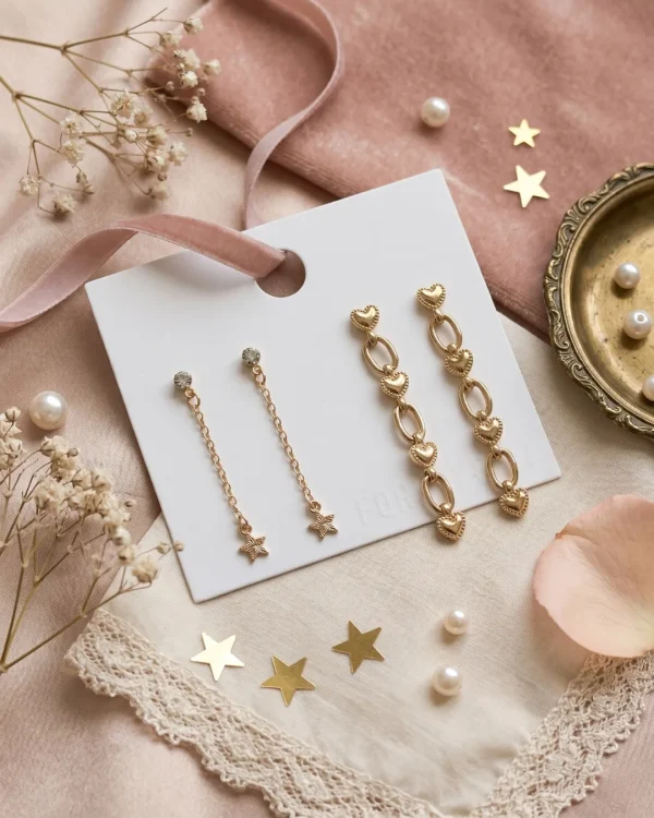 Trendy stud, mixed shaped, hoop and drop earrings from Passionate Bangladesh, everyday and party jewelry in different shapes and colors for women and girls.