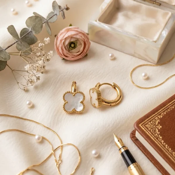 Golden earrings of 1 cm, trendy and stylish golden earrings for women and girls.