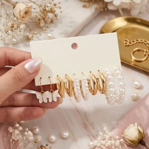 Elegant hoop earrings from Passionate Bangladesh, lightweight dangle design for women and girls, perfect for parties and special occasions. Try our different designs like butterfly earrings, long chain earrings, heart shape earrings and stone earrings.