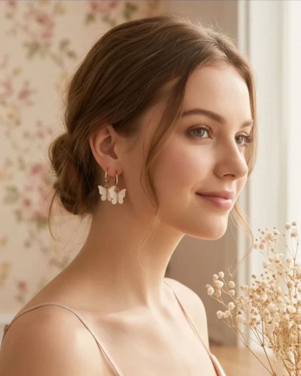 Elegant Earrings set from Passionate Bangladesh, lightweight dangle design for women and girls, perfect for parties and special occasions. Try our different designs like butterfly earrings, long chain earrings, heart shape earrings and stone earrings.