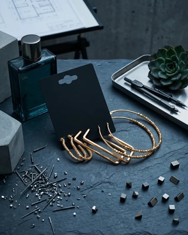 Trendy stud, mixed shaped, hoop and drop earrings from Passionate Bangladesh, everyday and party jewelry in different shapes and colors for women and girls.