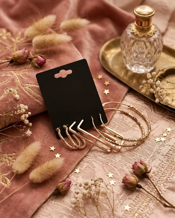 Trendy stud, mixed shaped, hoop and drop earrings from Passionate Bangladesh, everyday and party jewelry in different shapes and colors for women and girls.