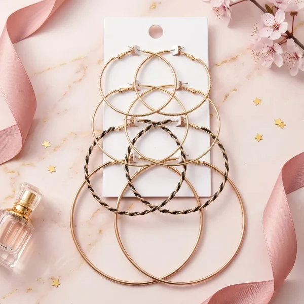 Trendy stud, mixed shaped, hoop and drop earrings from Passionate Bangladesh, everyday and party jewelry in different shapes and colors for women and girls.