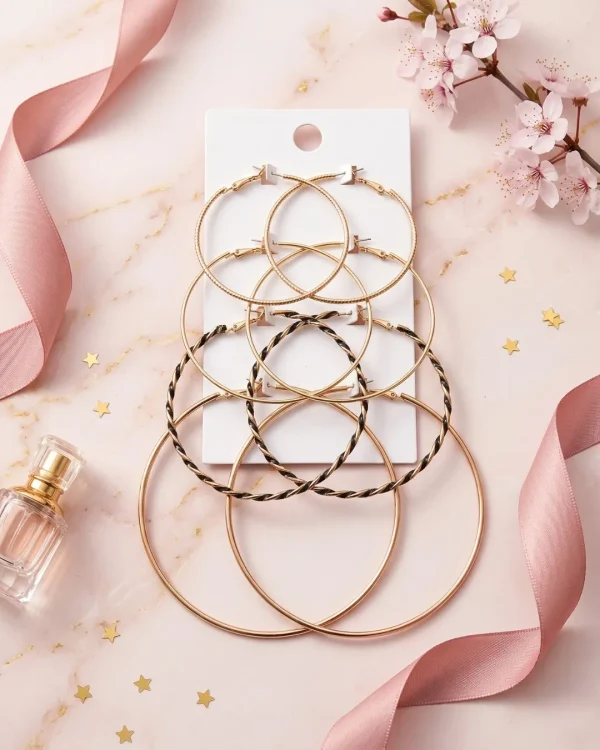 Trendy stud, mixed shaped, hoop and drop earrings from Passionate Bangladesh, everyday and party jewelry in different shapes and colors for women and girls.