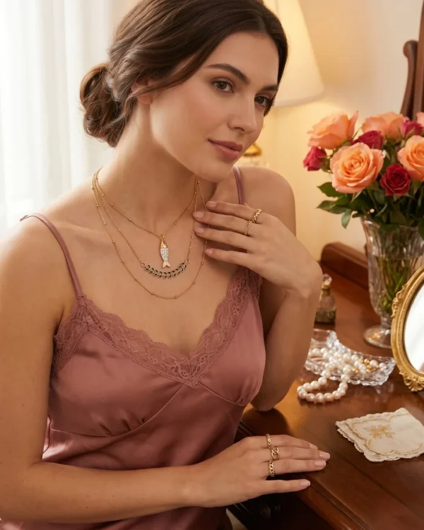 Elegant Pendant, Necklace and Rings set from Passionate Bangladesh, lightweight dangle design for women and girls, perfect for parties and special occasions. Try our different designs like butterfly earrings, long chain earrings, heart shape earrings and stone earrings.
