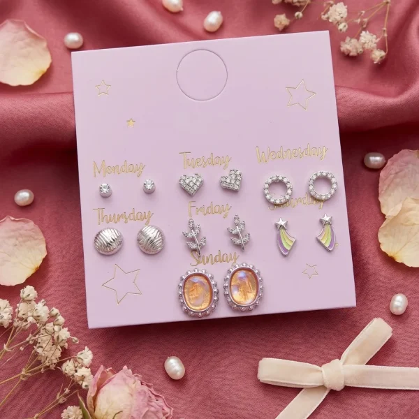 Trendy stud earrings for girls and women, simple everyday designs and sparkly studs from Passionate Bangladesh for party looks. https://passionatebangladesh.com/