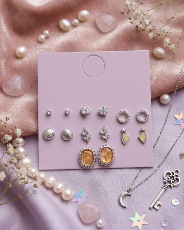 Trendy stud earrings for girls and women, simple everyday designs and sparkly studs from Passionate Bangladesh for party looks. https://passionatebangladesh.com/