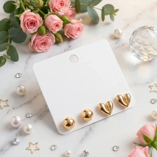 Trendy stud earrings for girls and women, simple everyday designs and sparkly studs from Passionate Bangladesh for party looks. https://passionatebangladesh.com/