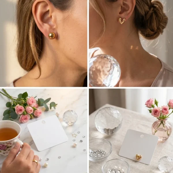 Trendy stud, mixed shaped, hoop and drop earrings from Passionate Bangladesh, everyday and party jewelry in different shapes and colors for women and girls.