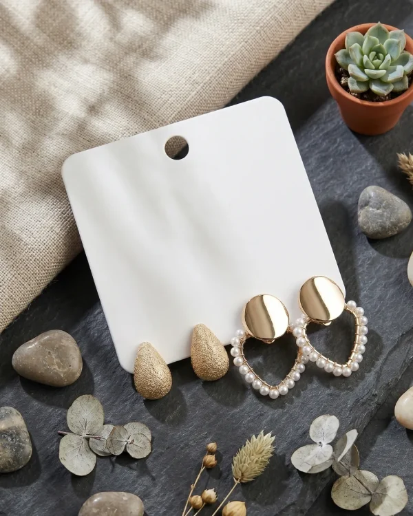 Trendy stud, mixed shaped, hoop and drop earrings from Passionate Bangladesh, everyday and party jewelry in different shapes and colors for women and girls.