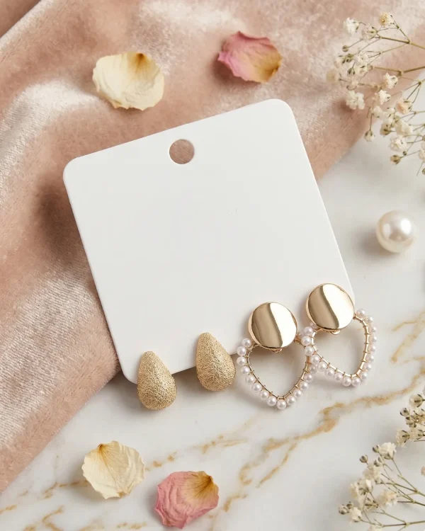 Trendy stud, mixed shaped, hoop and drop earrings from Passionate Bangladesh, everyday and party jewelry in different shapes and colors for women and girls.